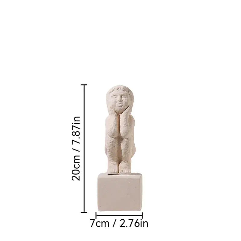 White Ceramic Family Sculpture