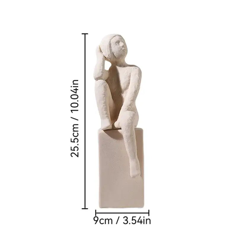 White Ceramic Family Sculpture
