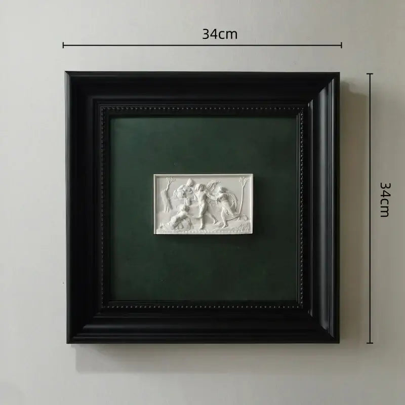 Black Resin Relief Sculpture