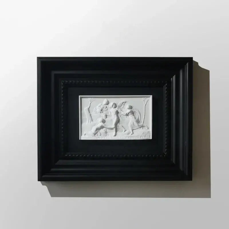 Black Resin Relief Sculpture