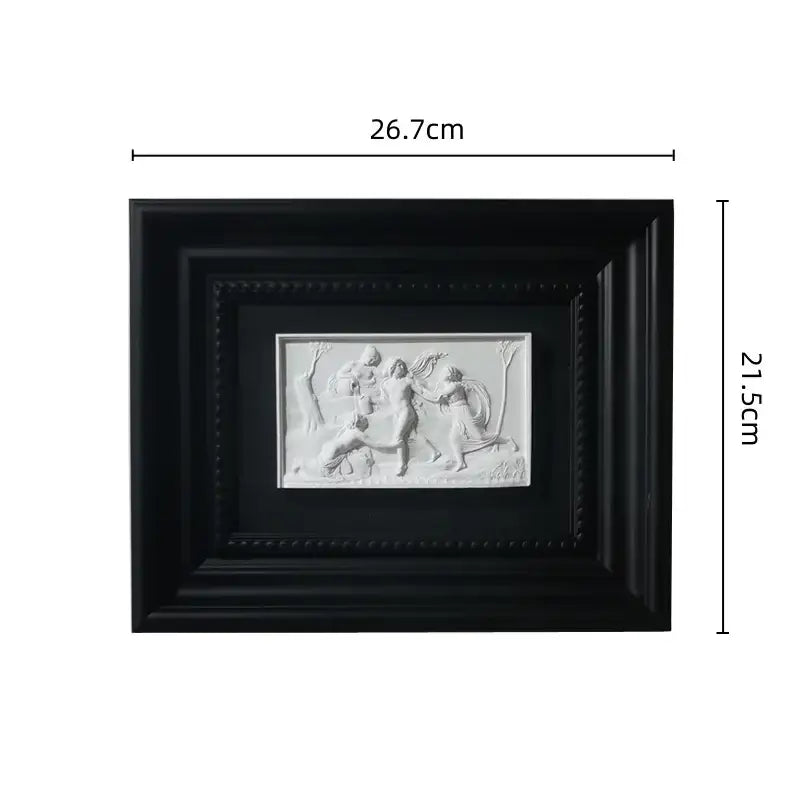 Black Resin Relief Sculpture