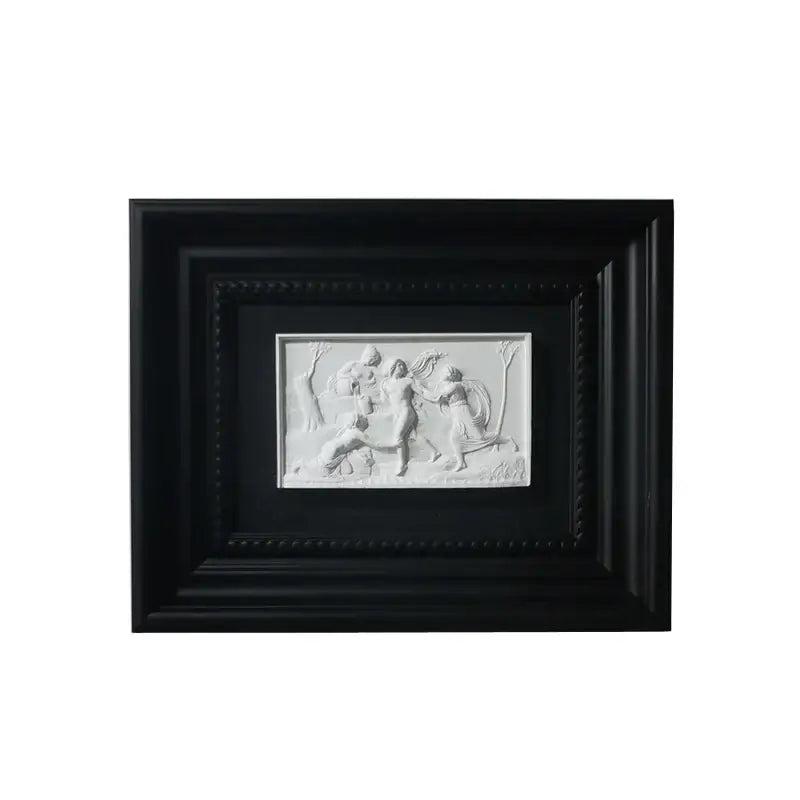 Black Resin Relief Sculpture