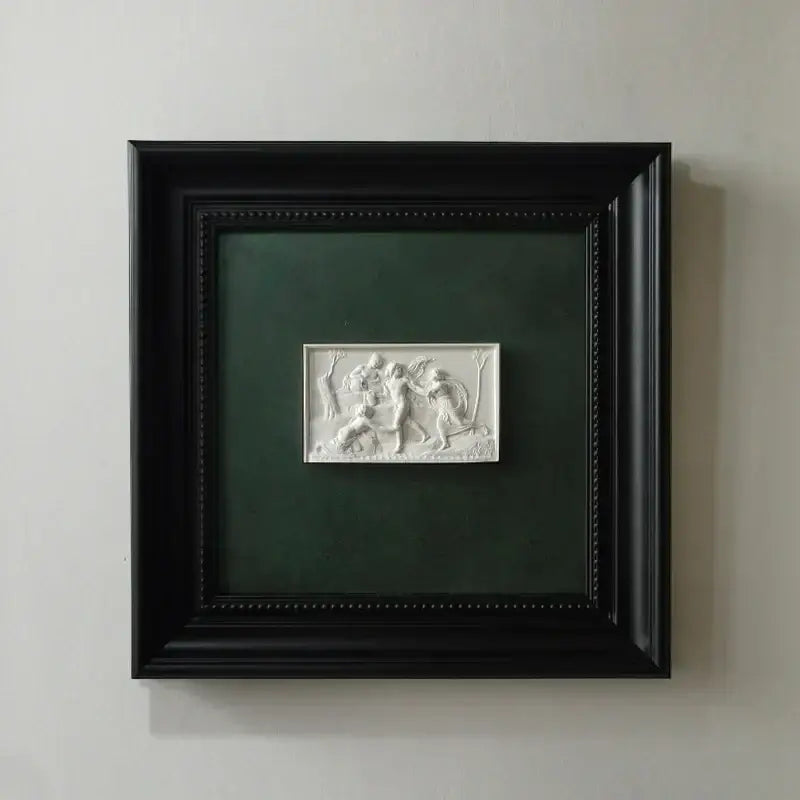 Black Resin Relief Sculpture