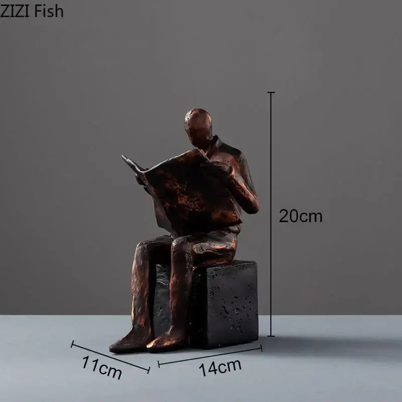 Black Abstract Sculpture Bookend