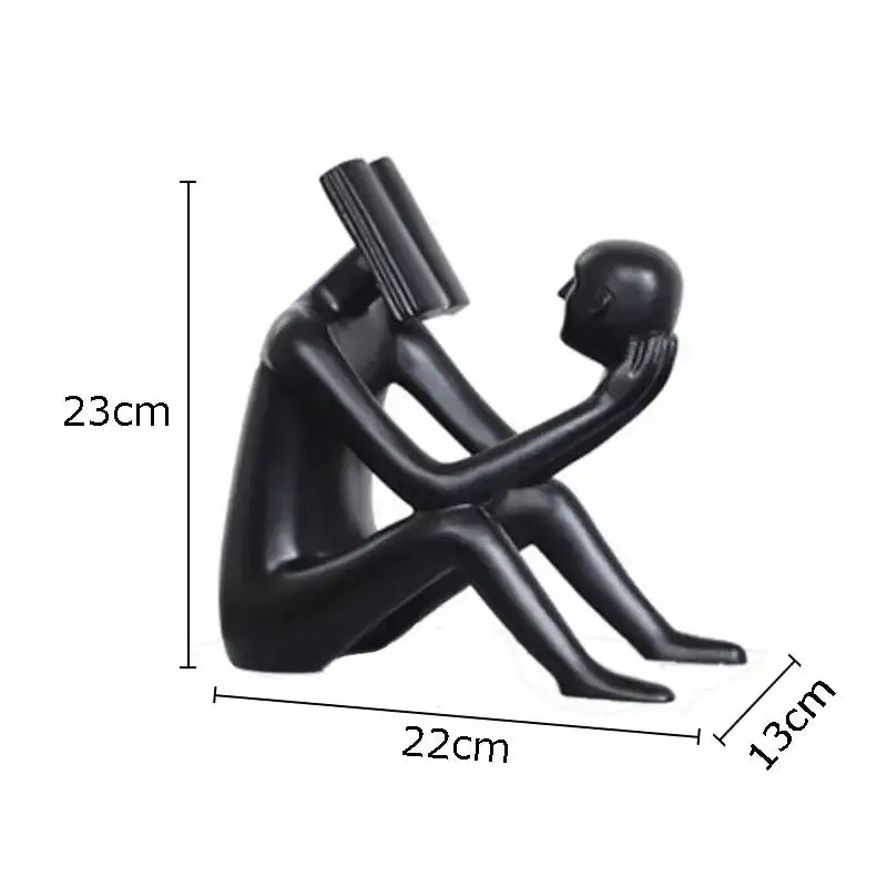 Black Glossy Figure Sculpture