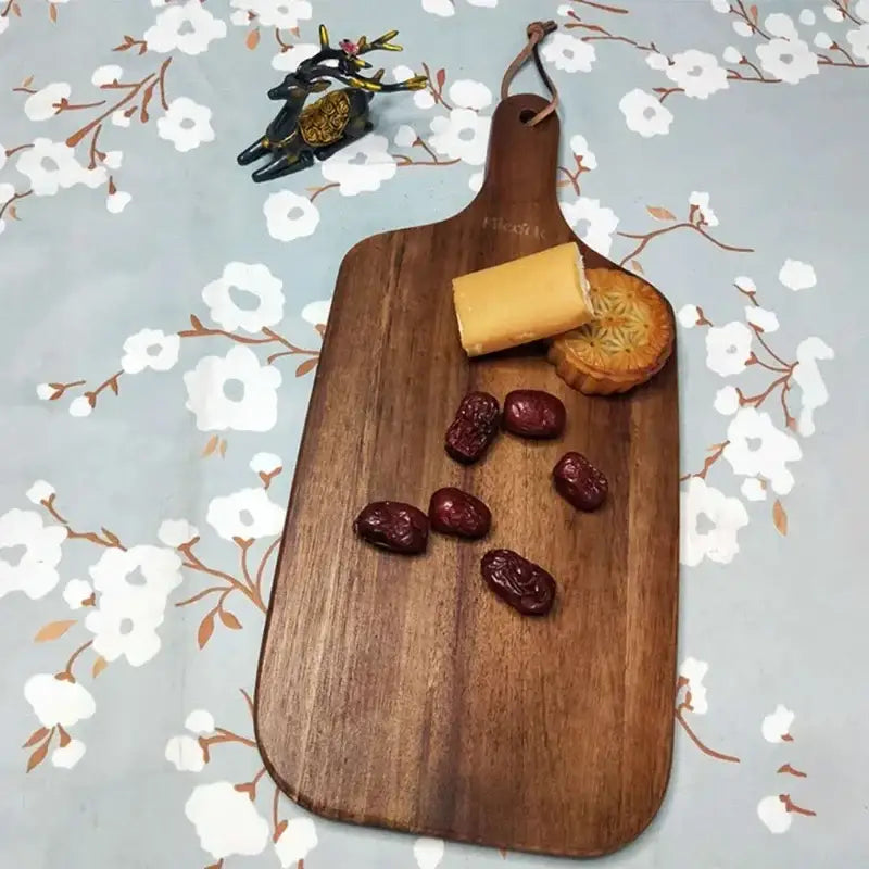 Wooden Chopping Block Dark Brown Kitchen Use