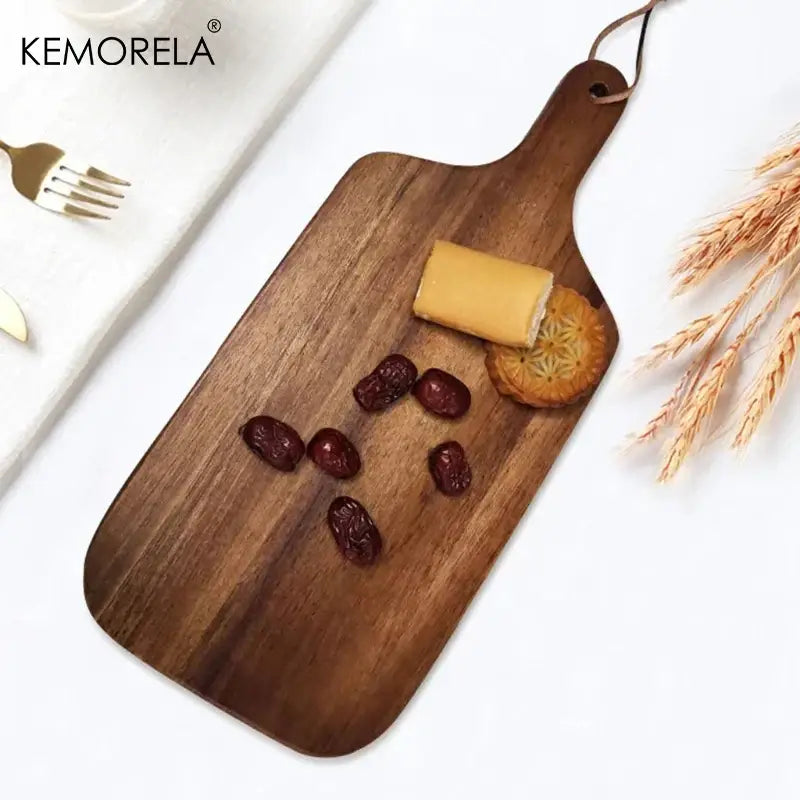Wooden Chopping Block Dark Brown Kitchen Use
