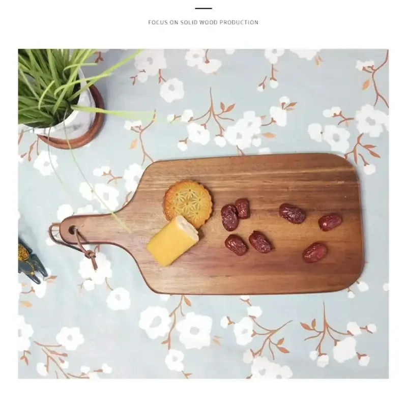 Wooden Chopping Block Dark Brown Kitchen Use