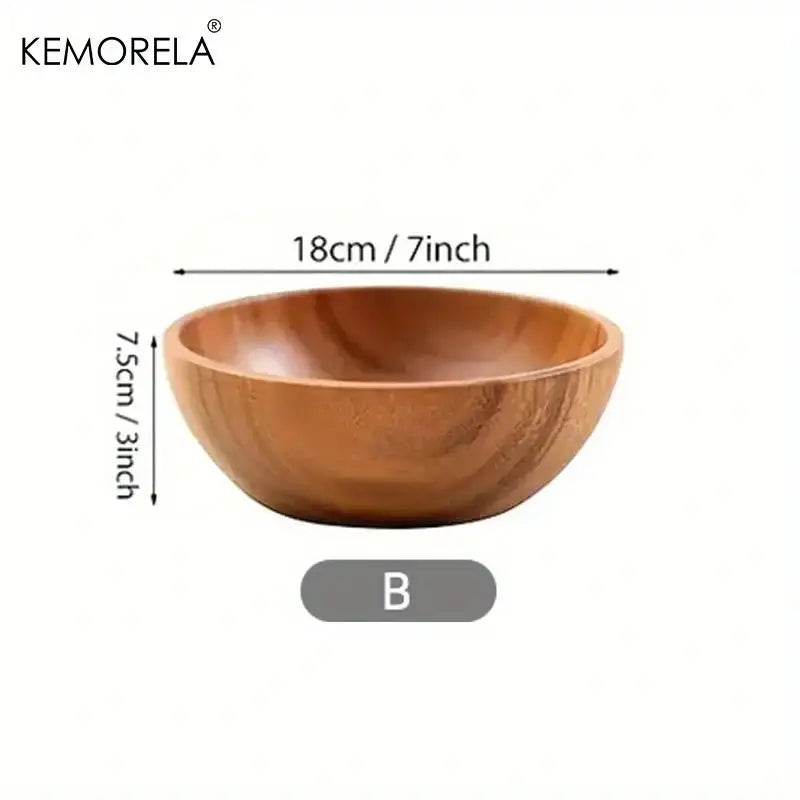 Acacia Wooden Salad Bowl Set