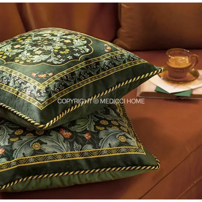 Emerald Green Velvet Pillow