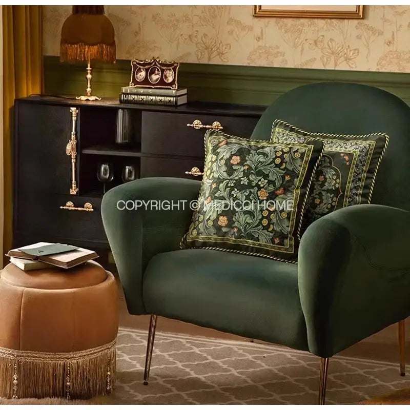 Emerald Green Velvet Pillow