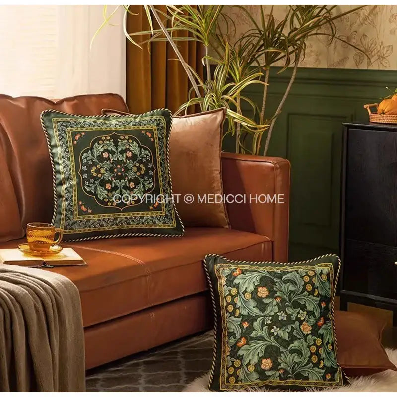 Emerald Green Velvet Pillow
