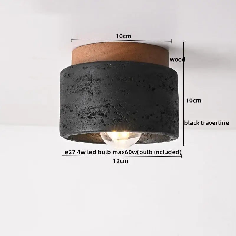 Travertine Stone Ceiling Light
