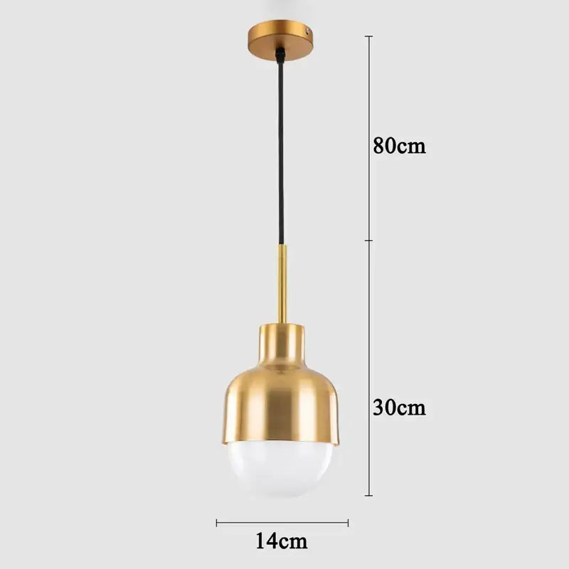 Gold Ball Pendant Light Trio