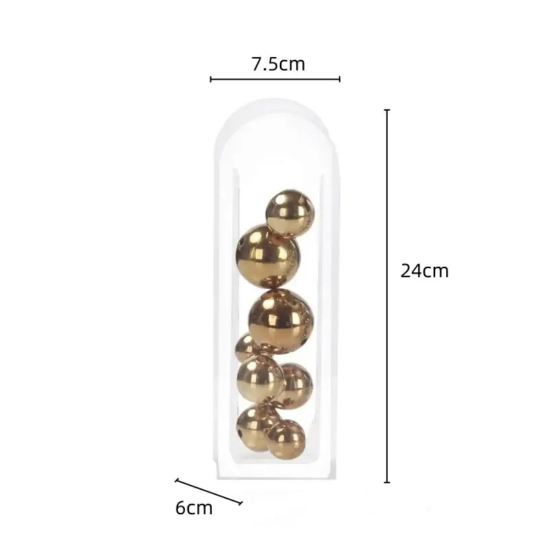 Gold Silver Acrylic Vase