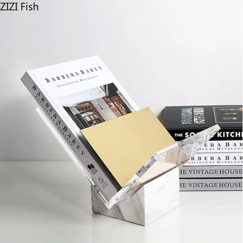 Acrylic Marble Base Bookshelf