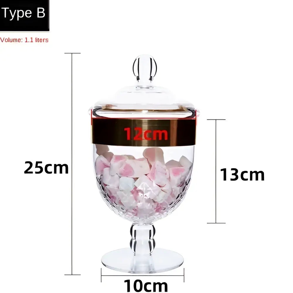 Gold Rim Acrylic Jars