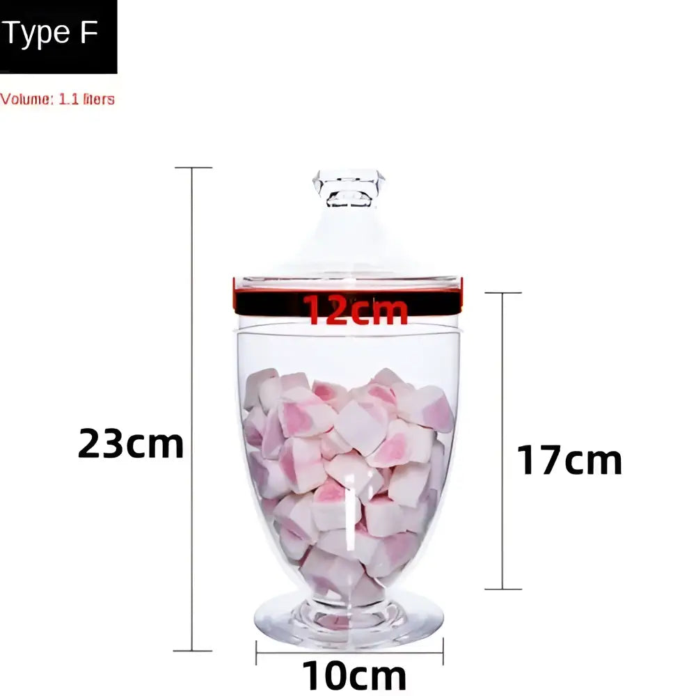 Gold Rim Acrylic Jars