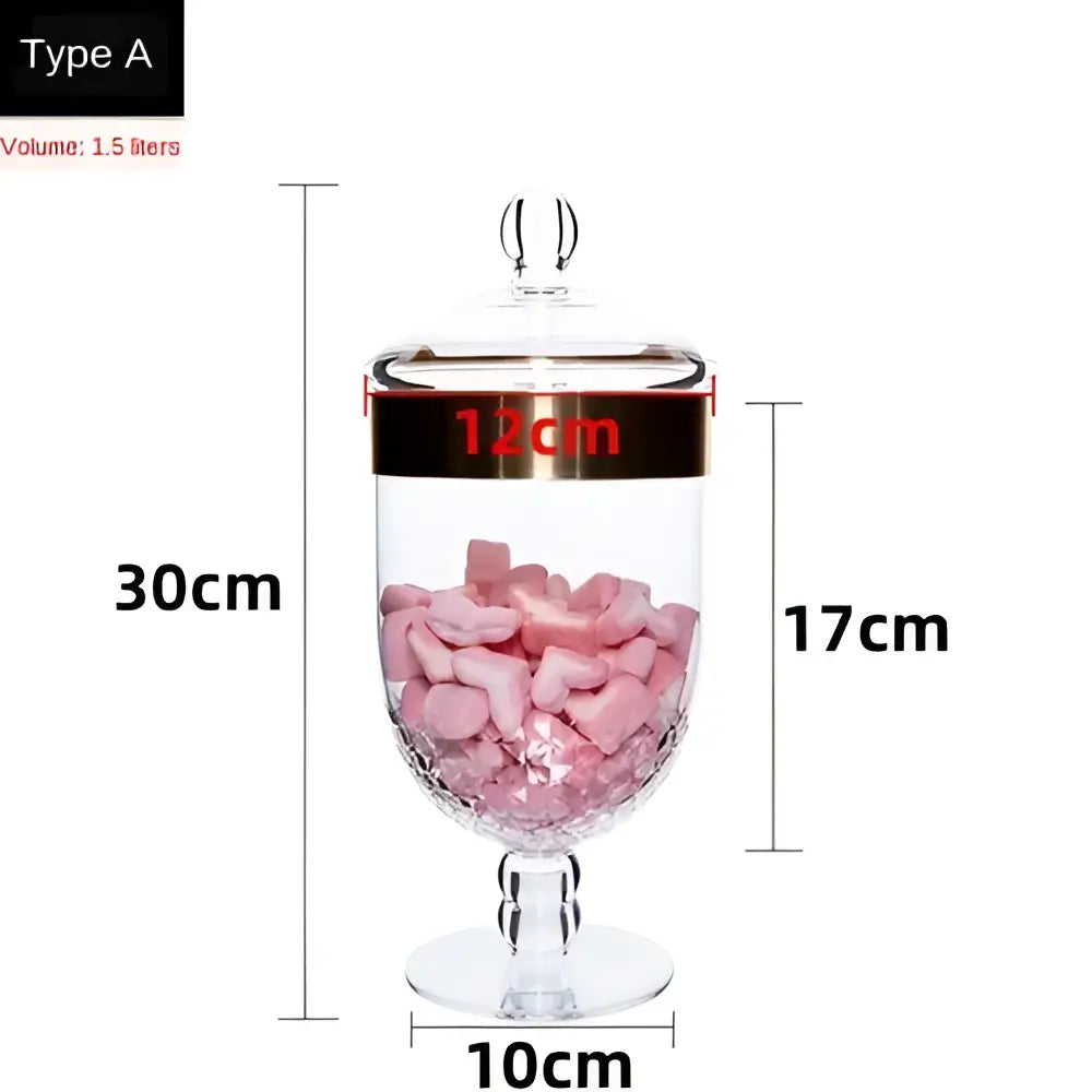 Gold Rim Acrylic Jars