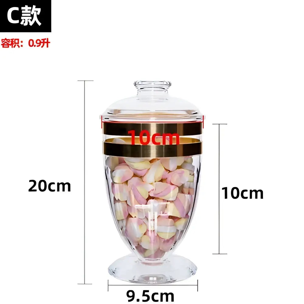 Gold Rim Acrylic Jars