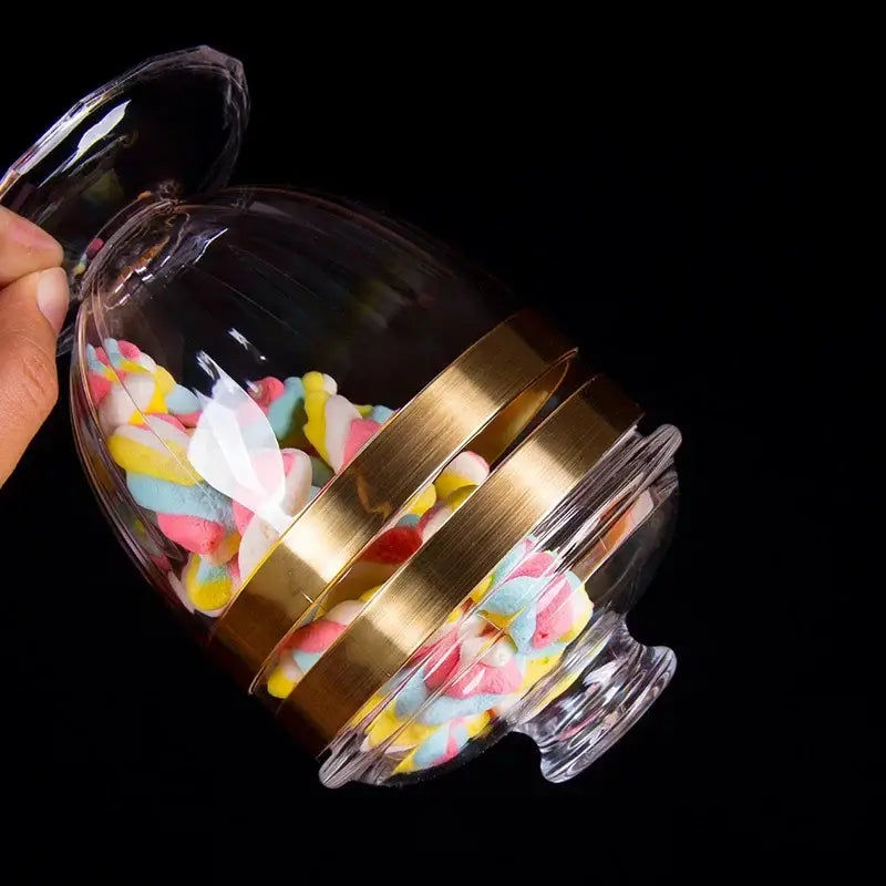 Gold Rim Acrylic Jars