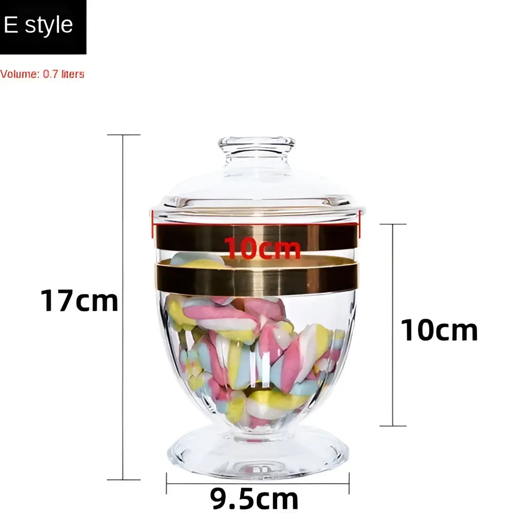 Gold Rim Acrylic Jars
