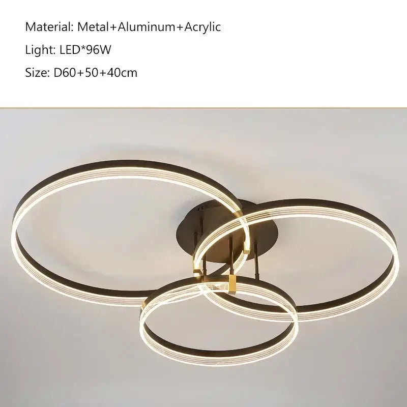 Gold Acrylic Ceiling Chandelier 60cm Dimmable