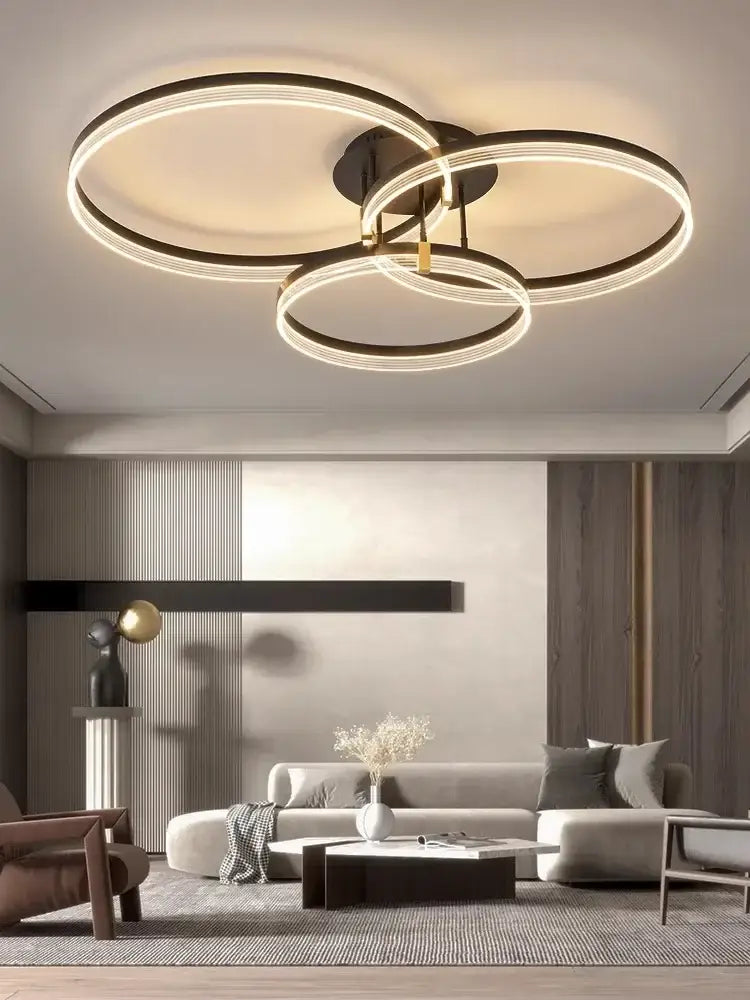 Gold Acrylic Ceiling Chandelier 60cm Dimmable