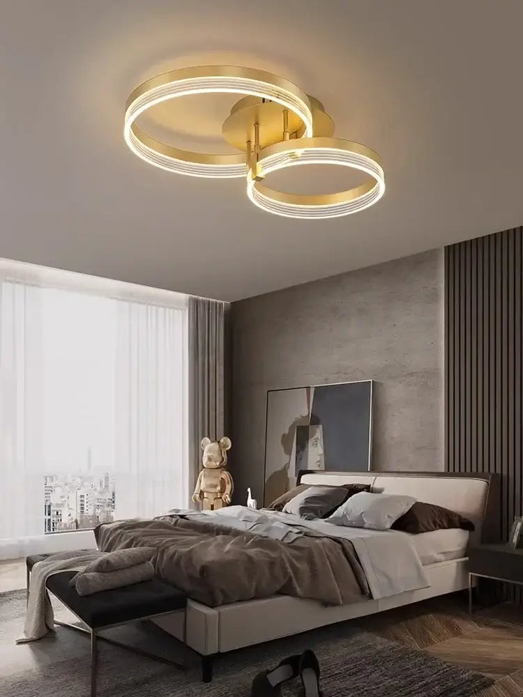 Gold Acrylic Ceiling Chandelier 60cm Dimmable