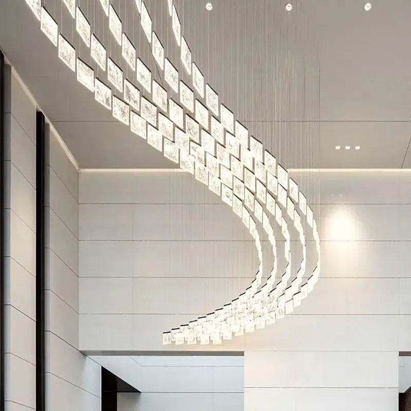 Orange Acrylic Chandelier Light