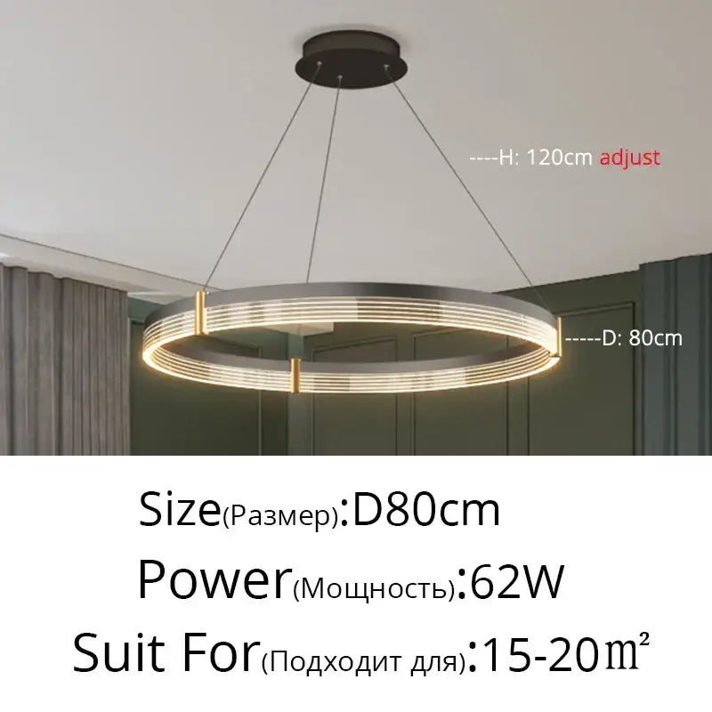 Acrylic Circle Chandelier Light