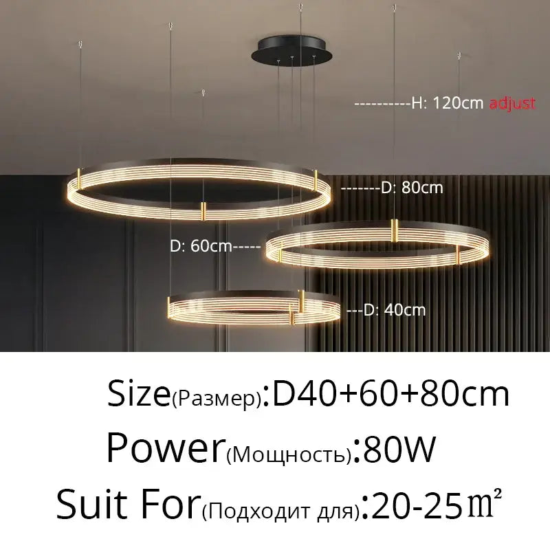 Acrylic Circle Chandelier Light