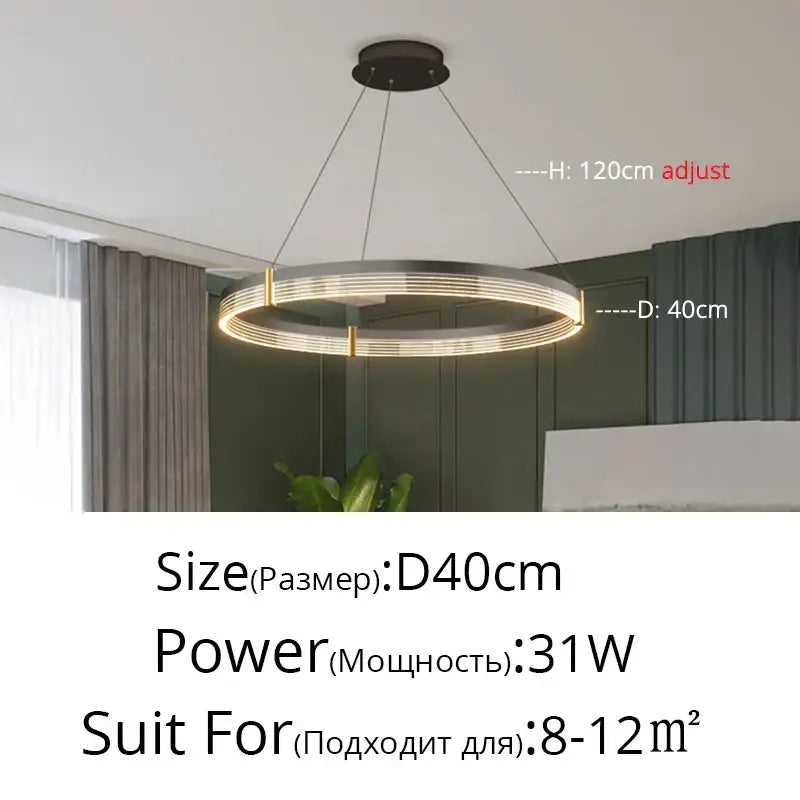 Acrylic Circle Chandelier Light