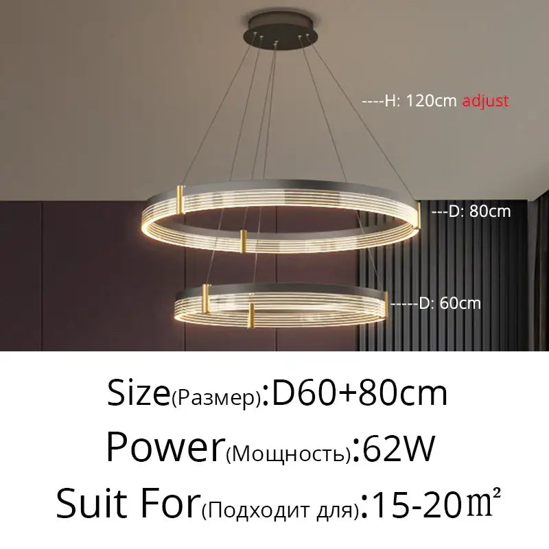 Acrylic Circle Chandelier Light