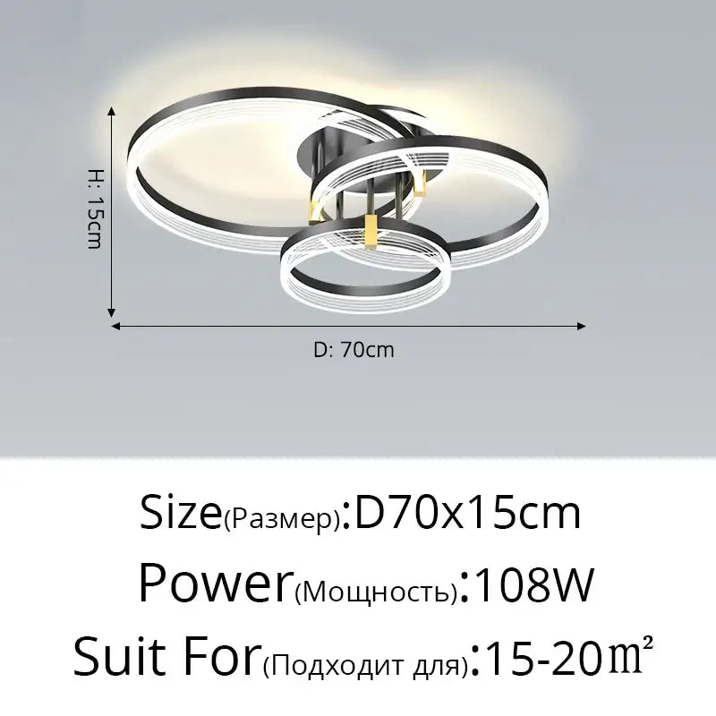 Acrylic Circle Chandelier Light