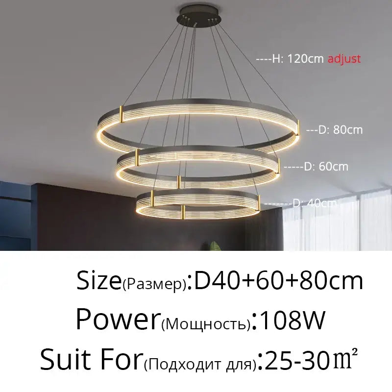 Acrylic Circle Chandelier Light