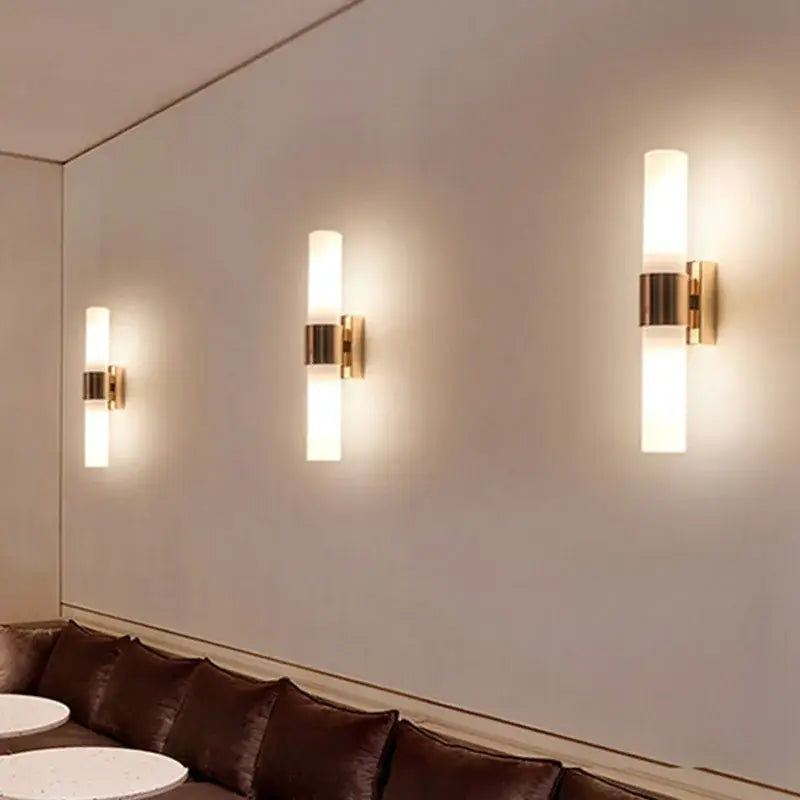 Gold Acrylic Cylinder Lamp