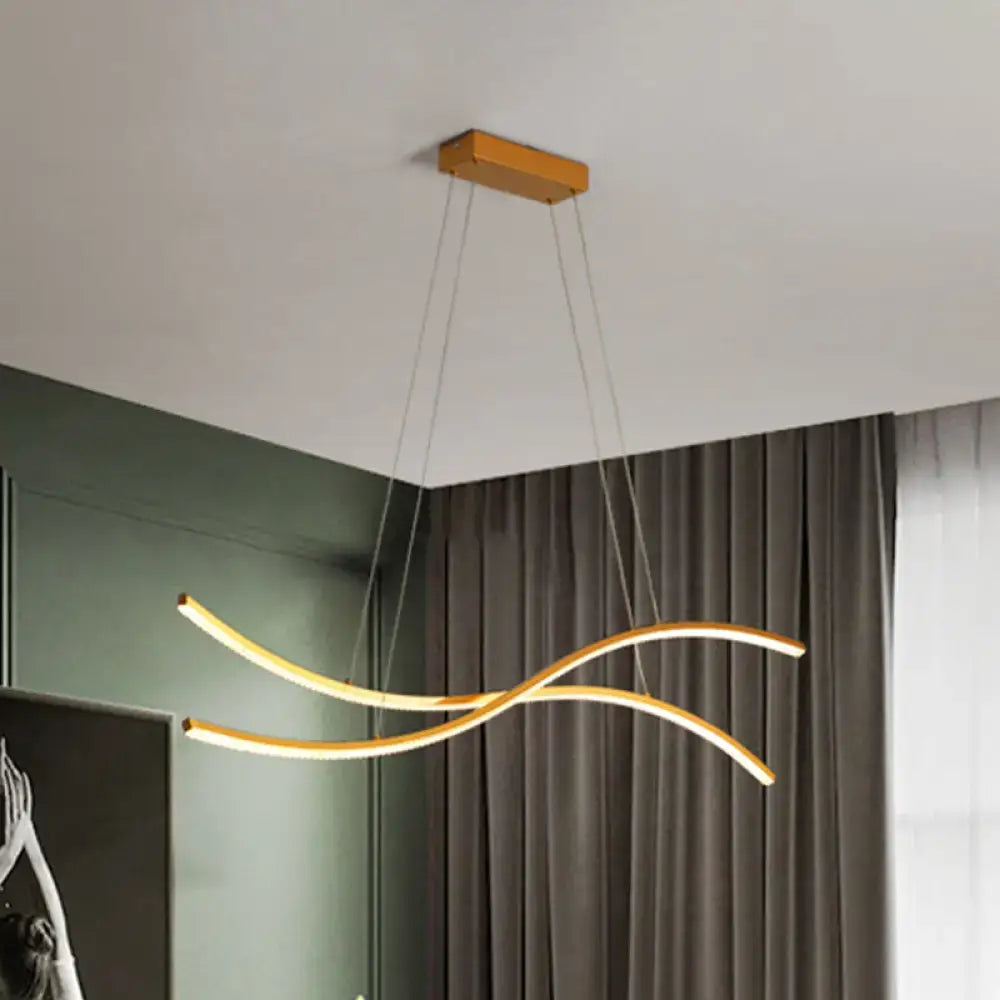 Gold Linear Pendant Light