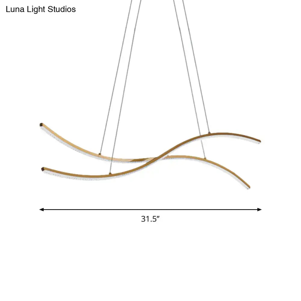 Gold Linear Pendant Light