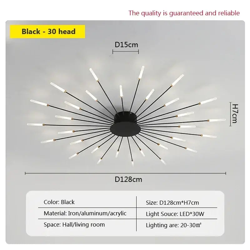 Gold Acrylic Sunflower Ceiling Lamp