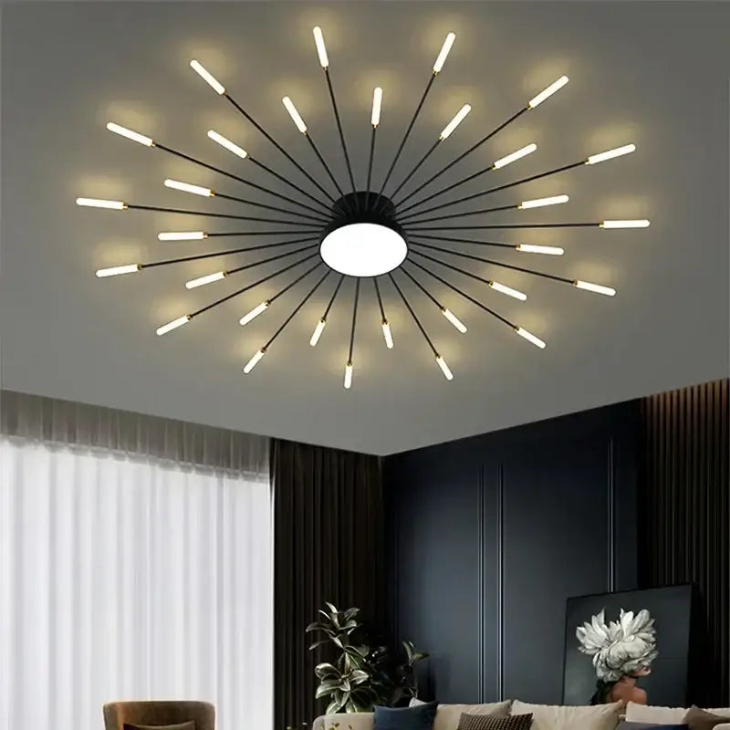 Gold Acrylic Sunflower Ceiling Lamp