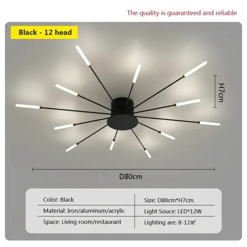 Gold Acrylic Sunflower Ceiling Lamp