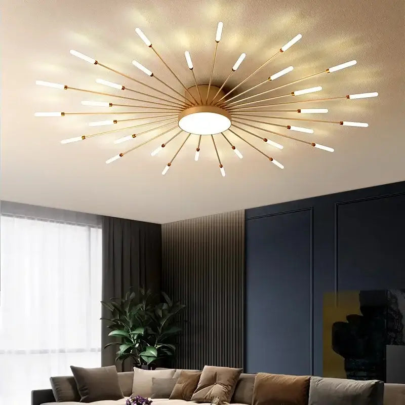 Gold Acrylic Sunflower Ceiling Lamp
