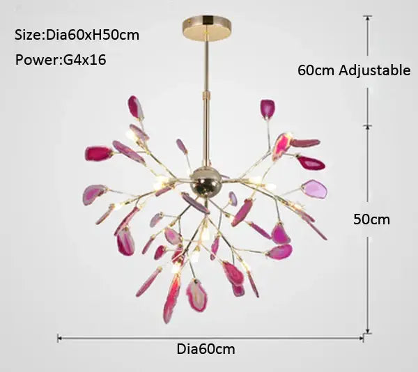 Gold Agate Branch Chandelier