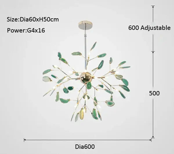Gold Agate Branch Chandelier
