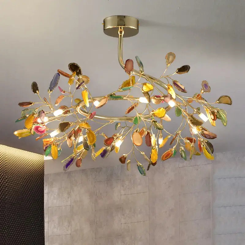 Gold Agate Branch Chandelier