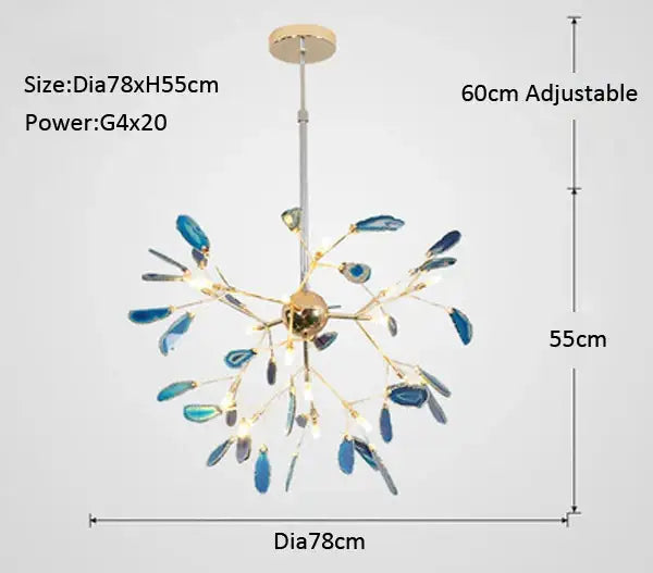 Gold Agate Branch Chandelier