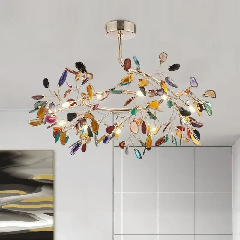 Gold Agate Branch Chandelier