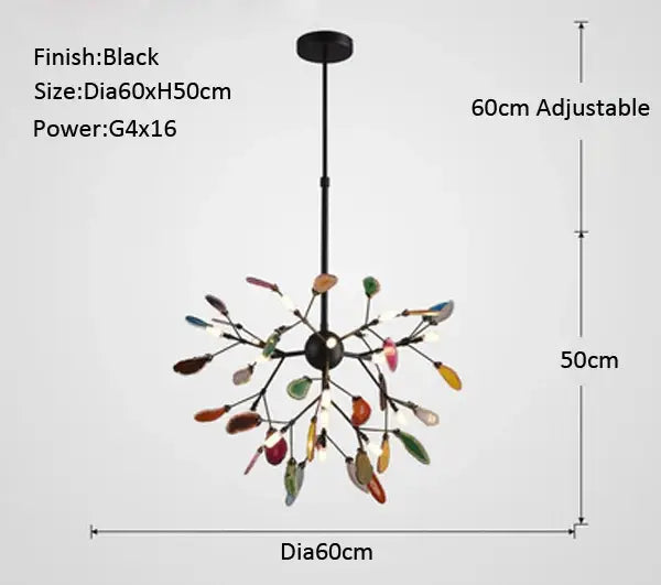 Gold Agate Branch Chandelier