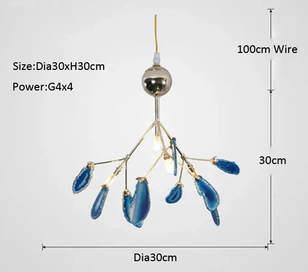 Gold Agate Branch Chandelier